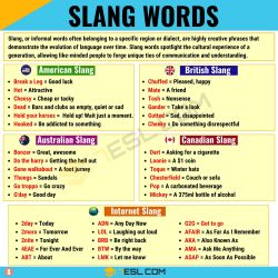 Slang American and British